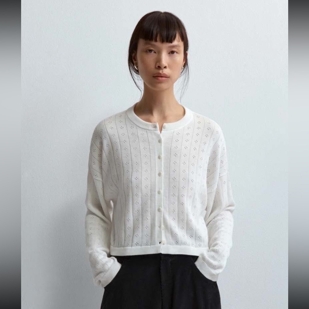 Cordera Knitted Perle Cardigan white